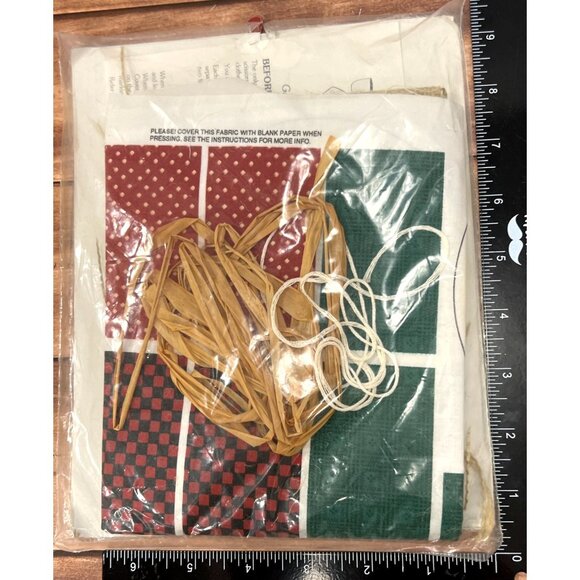 VTG Full Size Burlap Country Home Sweet Home Front Door Bow Craft Kit 11" Long - Picture 2 of 2